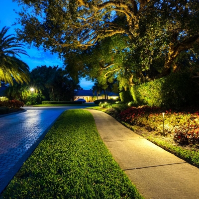 Make pathways safe in your HOA community by adding pathway lighting and low-voltage landscape lighti Photo