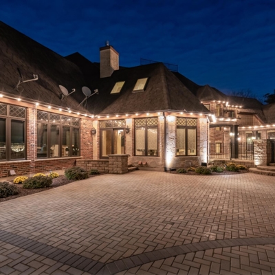 Naperville, IL backyard landscape lighting Photo