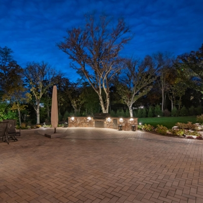 Naperville, IL backyard landscape lighting Photo