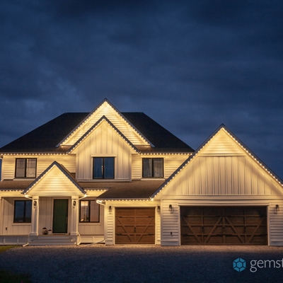 Warm White Permanent Roofline Lighting Photo