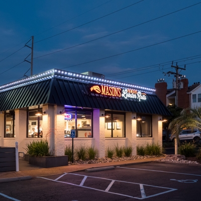 Permanent roofline lighting gives your restaurant curb appeal Photo