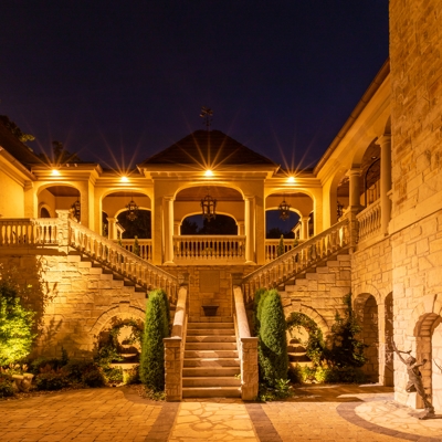 Walkway with lighting Photo