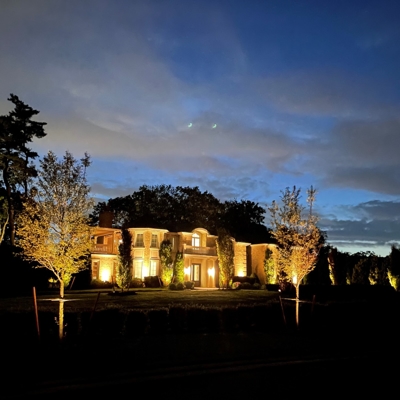 Outdoor Lighting on House Photo