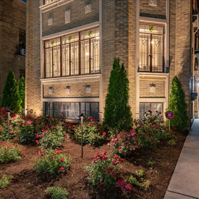 Apartment building outdoor commercial lighting Photo