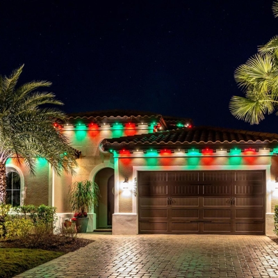 <p>Permanent holiday lighting has millions of Christmas color combinations to make your home festive Photo