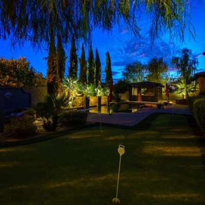 Backyard lighting in Phoenix  Photo