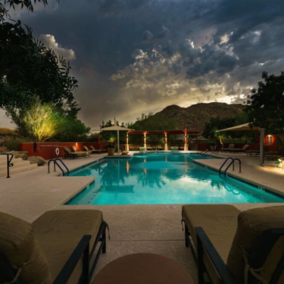 Backyard lighting in Phoenix  Photo