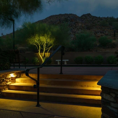 Backyard lighting in Phoenix Photo