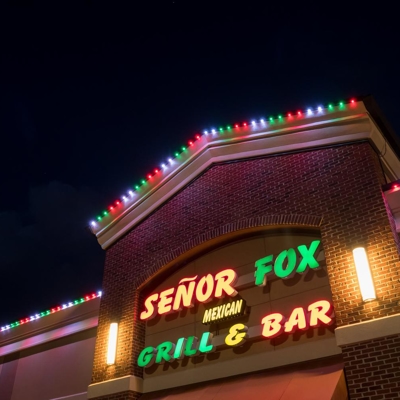 Permanent roofline lighting is perfect for any restaurant or commercial building and has millions of Photo