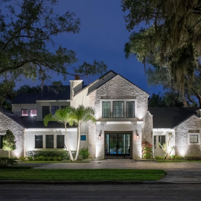 Add safety and security to your home after dark with curb appeal lighting. Photo