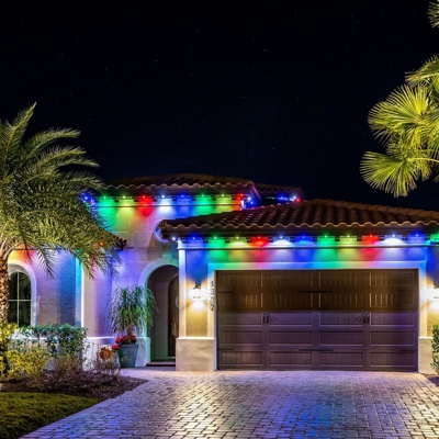 Celebrate any occasion with permanent holiday lighting on your Sarasota, FL home. Photo