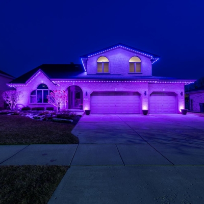 Exterior Roofline Lighting Photo