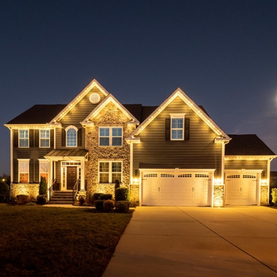 Yellow Exterior Lighting Photo