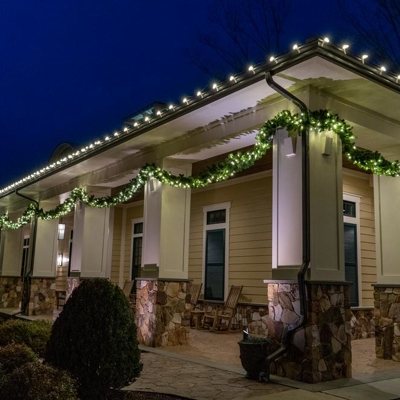 Roofline Lighting and Garland Lighting Photo