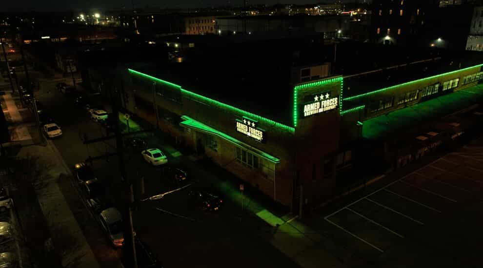 Armed Forced Brewery Green Lighting