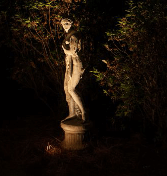 Statue lit up