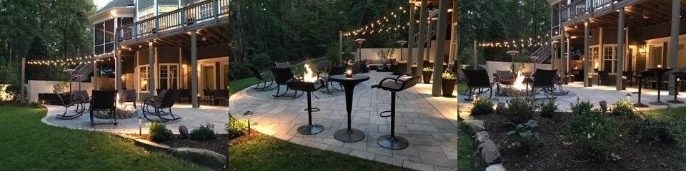 Lighting over deck and patio