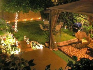 low voltage lighting for outdoor space