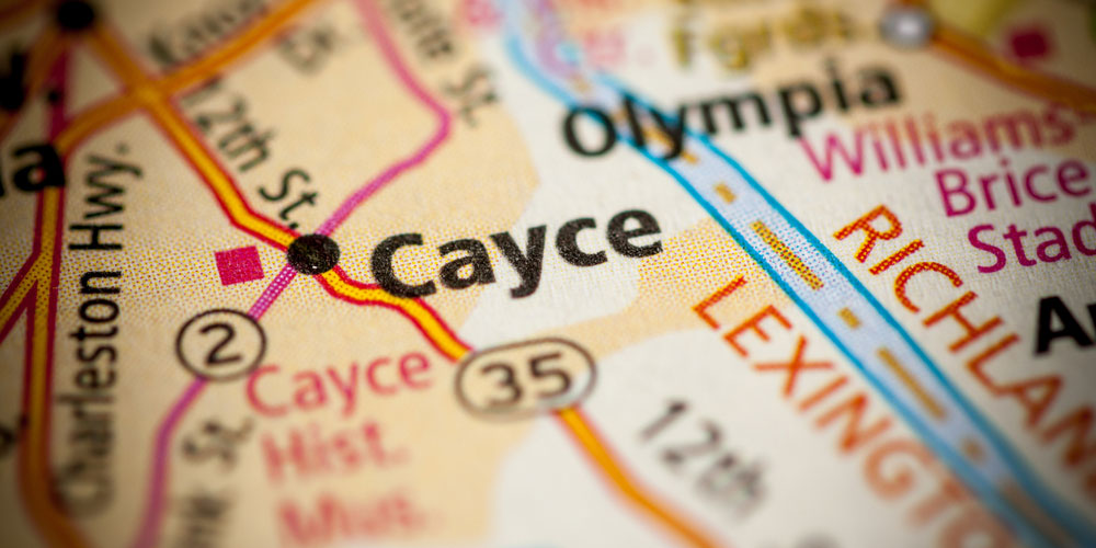 Map of Cayce, SC