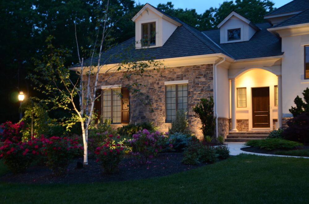 Home after lighting installation in Charlotte, NC