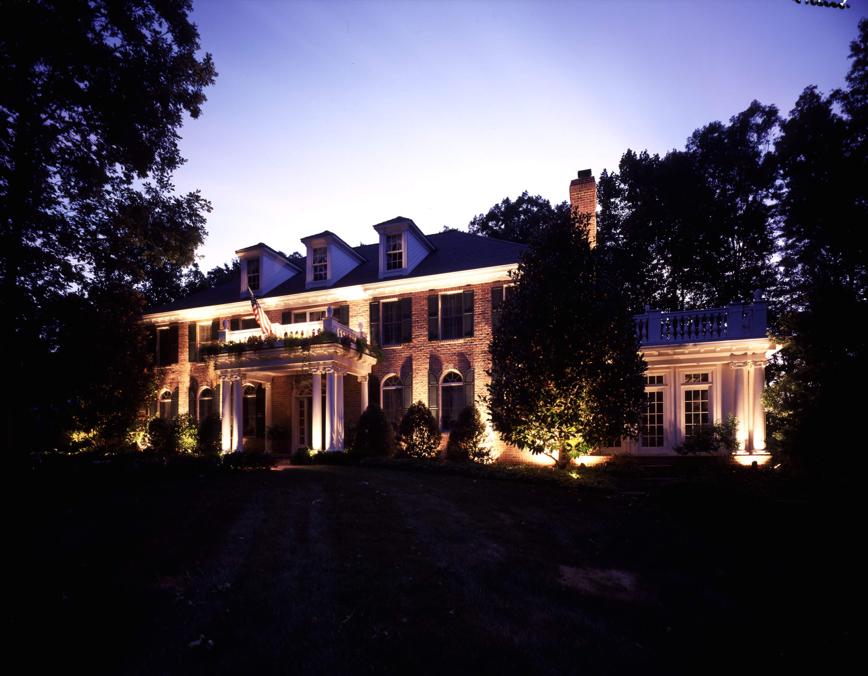 Outdoor LED Lighting on Baltimore house