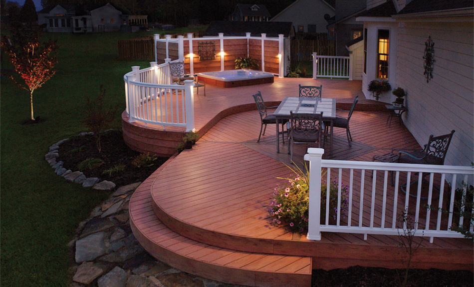 Patio with lighting