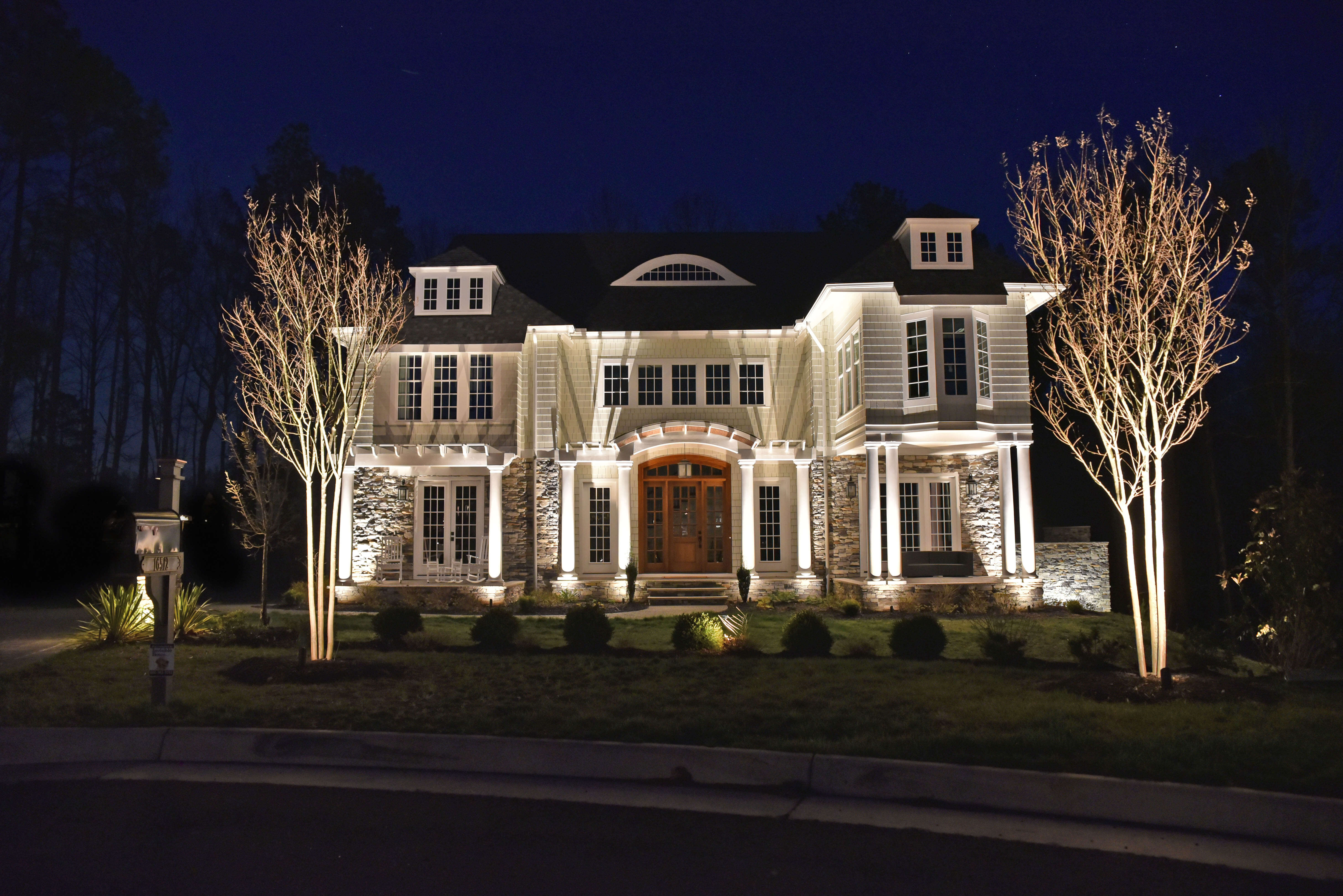 House illuminated by Outdoor Lighting