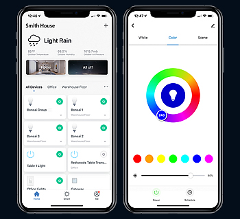 A screenshot of a smart home app