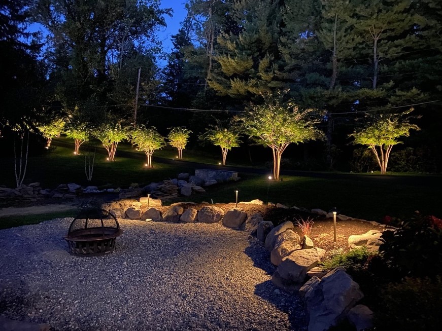 backyard landscape lighting designs
