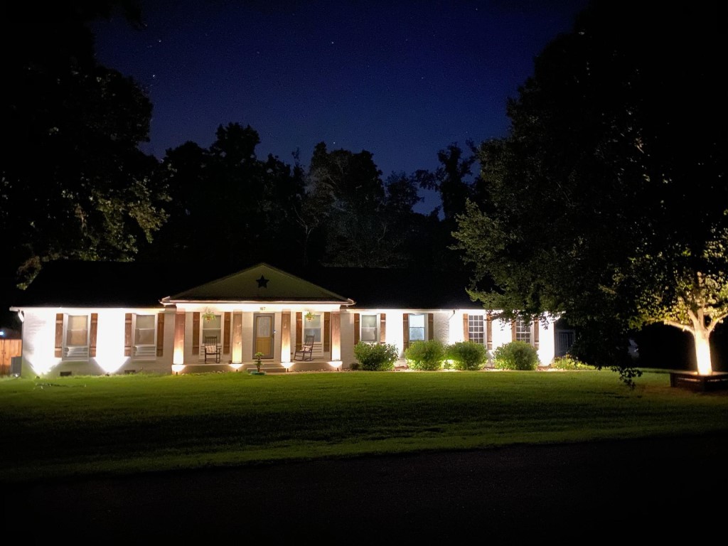 house with lighting