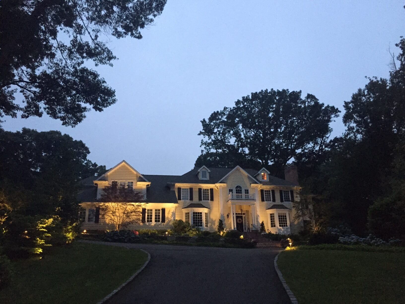 Outdoor lighting on home in the Hamptons, NY