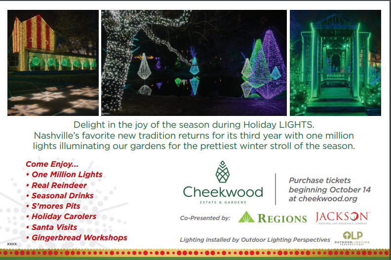 Cheeckwood Gardens Holiday Lighting Invitation