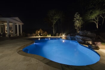 backyard pool lighting 