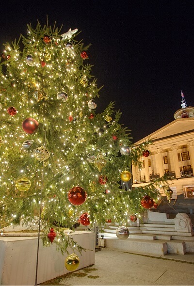 Christmas tree at capitol building