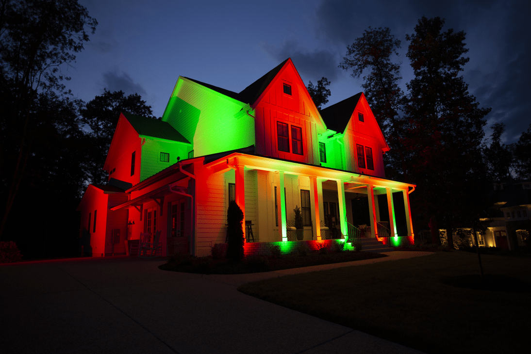 Colored outdoor lighting