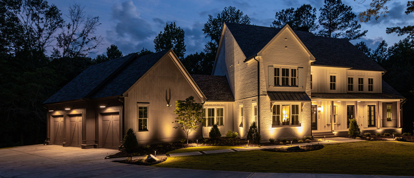 Evanston Il House with outdoor lights