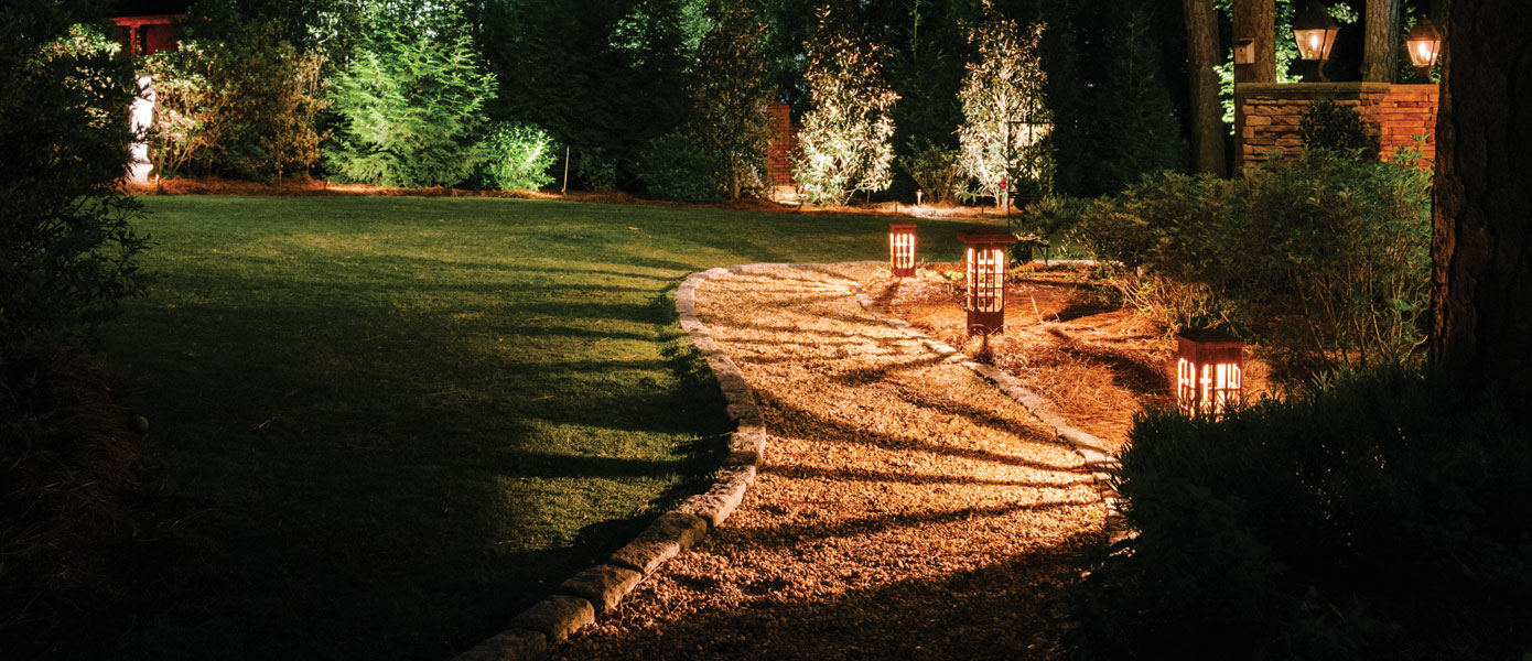 A lawn with lights on

Description automatically generated with medium confidence
