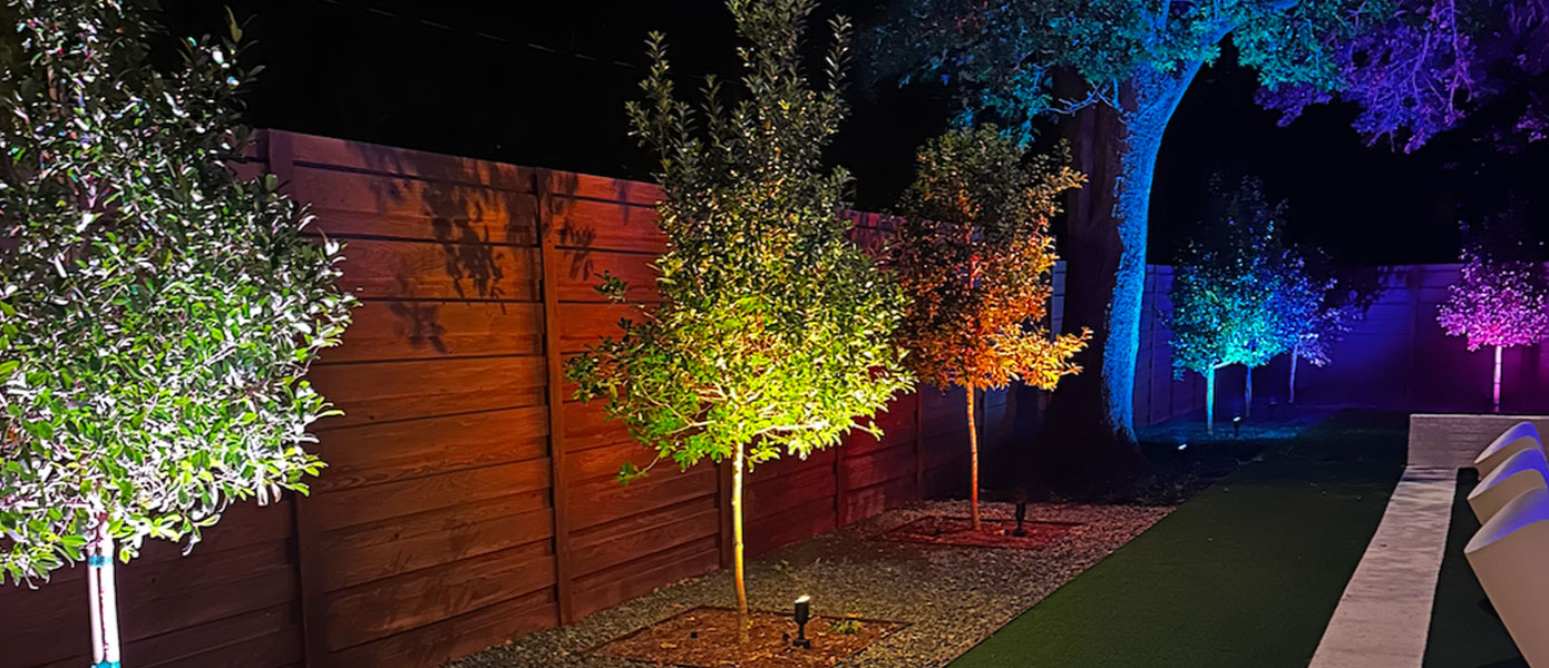 color-changing landscape lighting installer
