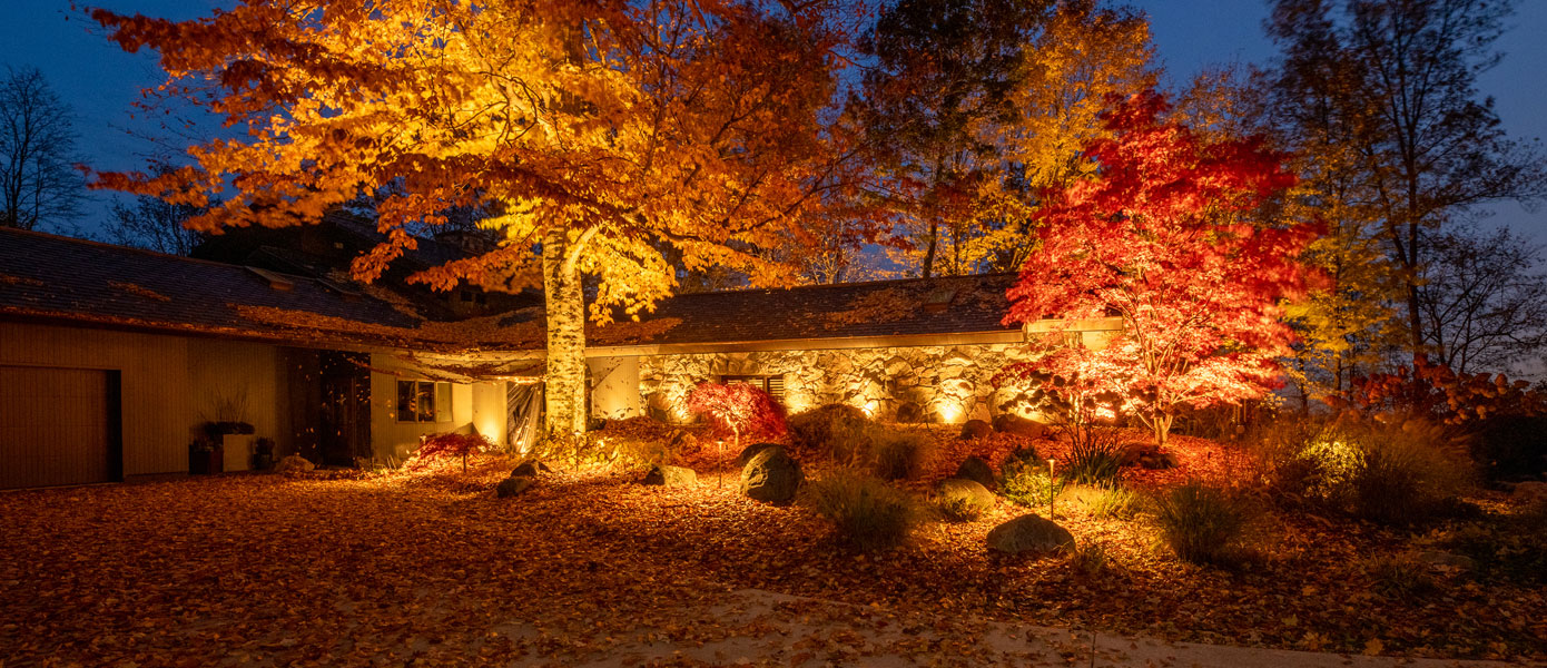 custom landscape lighting installed in Elmhurst, IL
