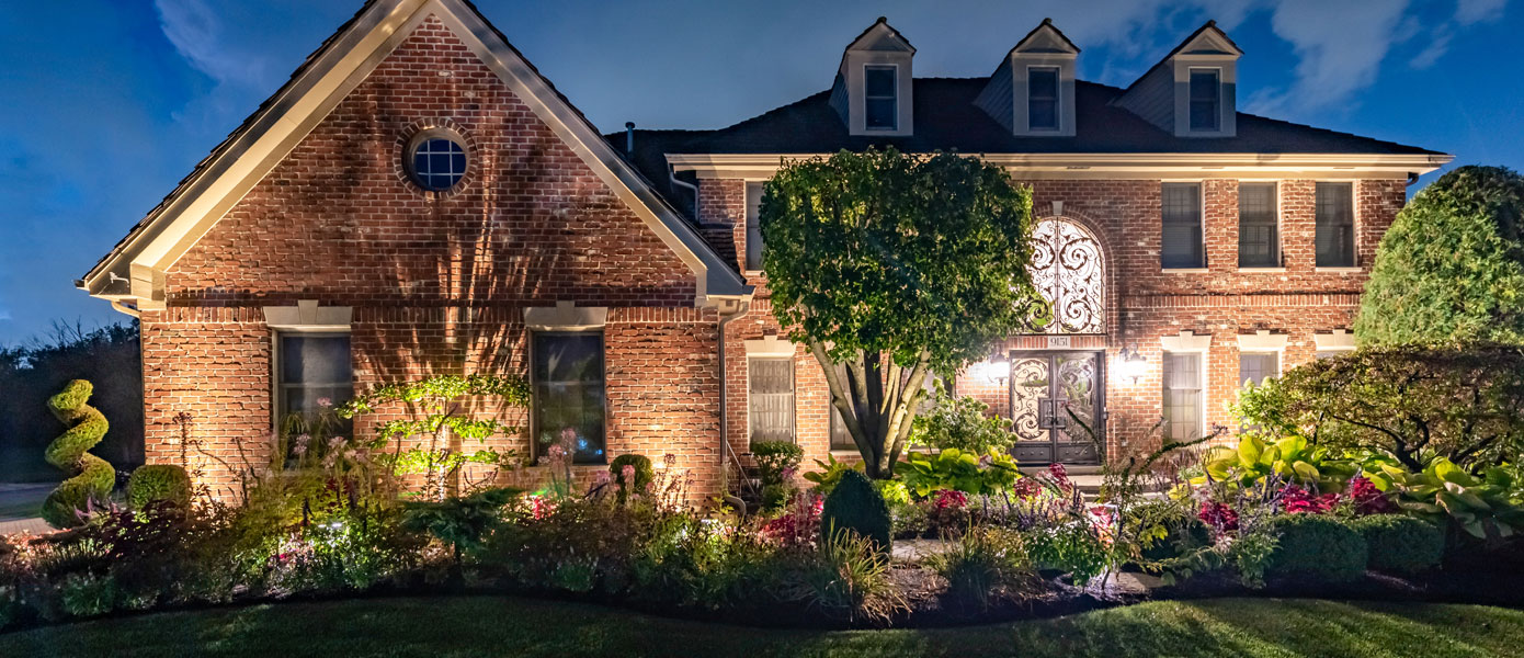 outdoor lighting on house