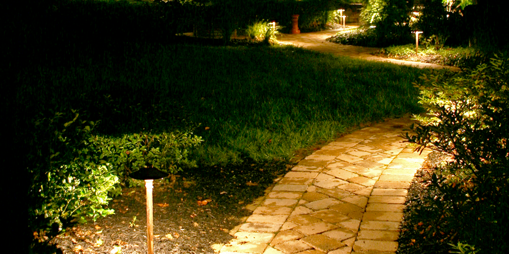 Pathway with special lighting