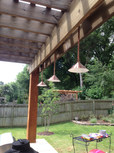 Pendant lighting - Pergola for outdoor kitchen 