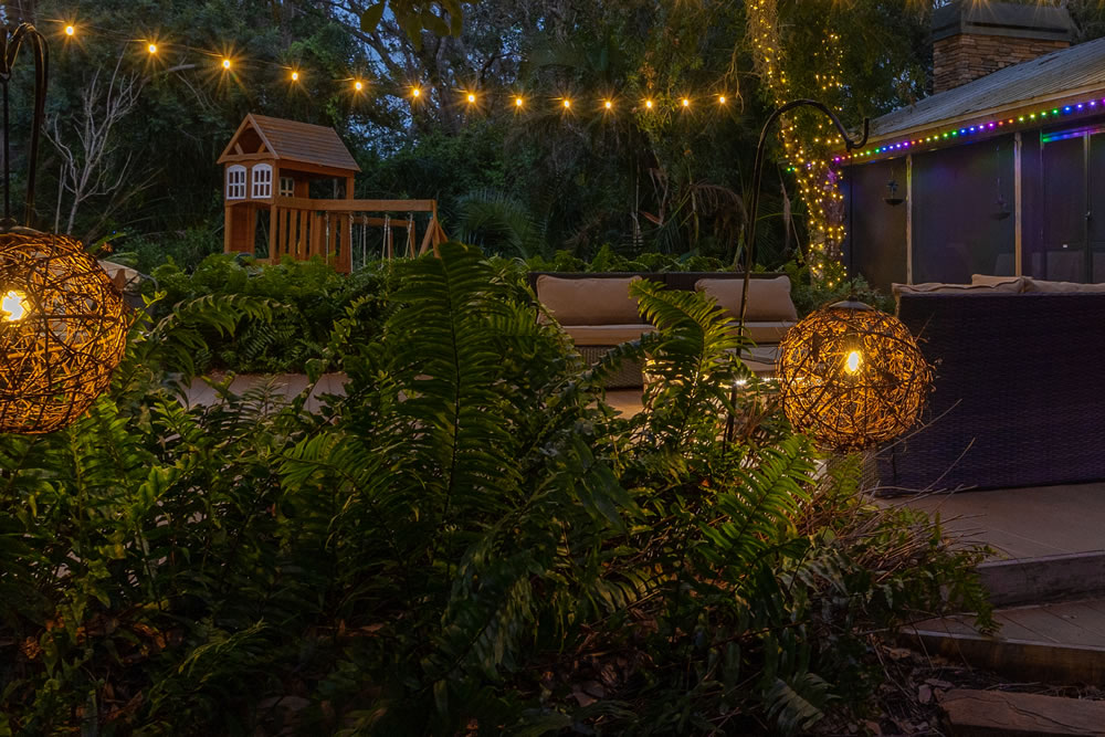 deck lighting, orb lights