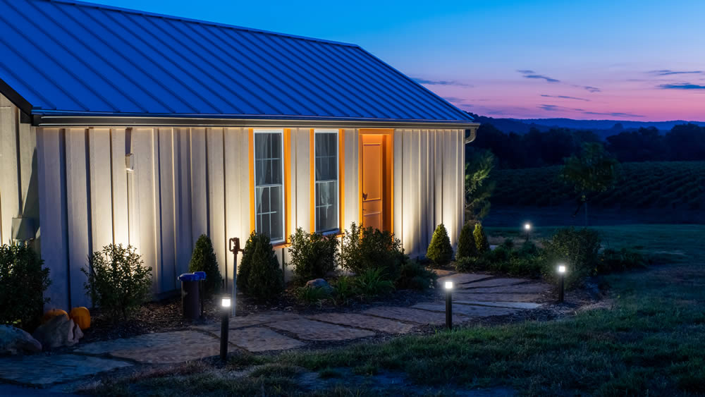 types of commercial outdoor lighting: pathway lights
