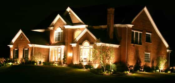 Outdoor lighting on a home