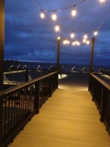 market lighting on deck 