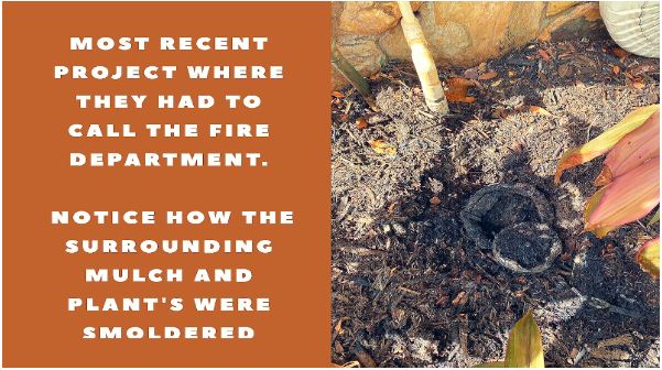 halogen light hidden under mulch