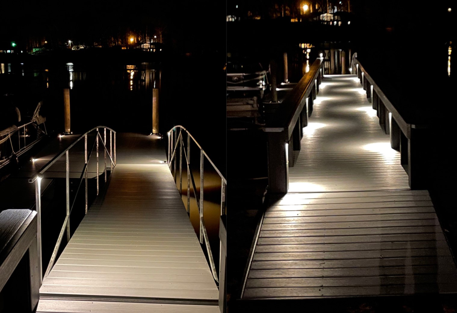 OLP lights before and after lake