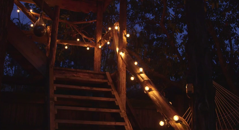 Deck and Railing string lighting