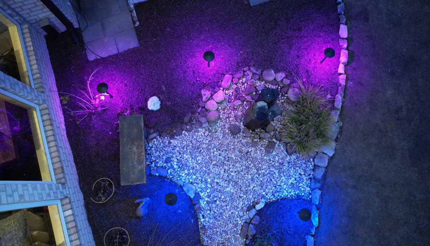 color-changing outdoor lighting installer in Avon, OH